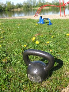 Kettlebell bootcamp outside train photo