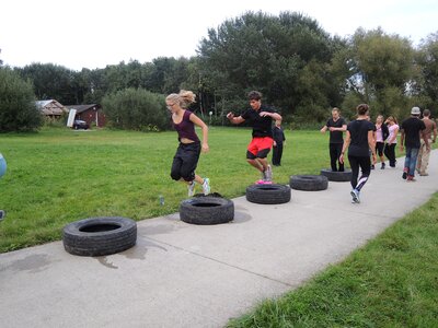 Bootcamp car tyres crossfit photo