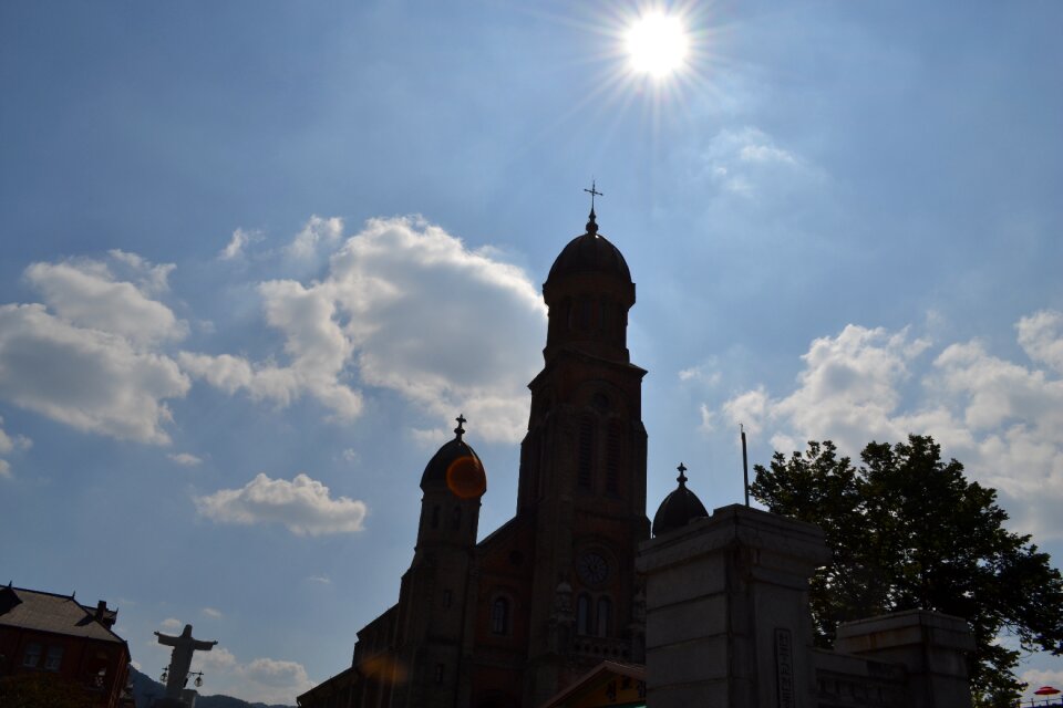 Cathedral hanok village sky