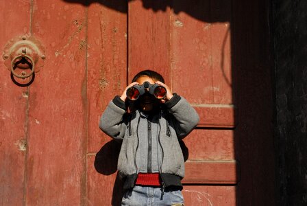 Child china binoculars photo