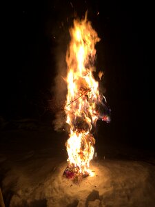 Carnival scarecrow fire