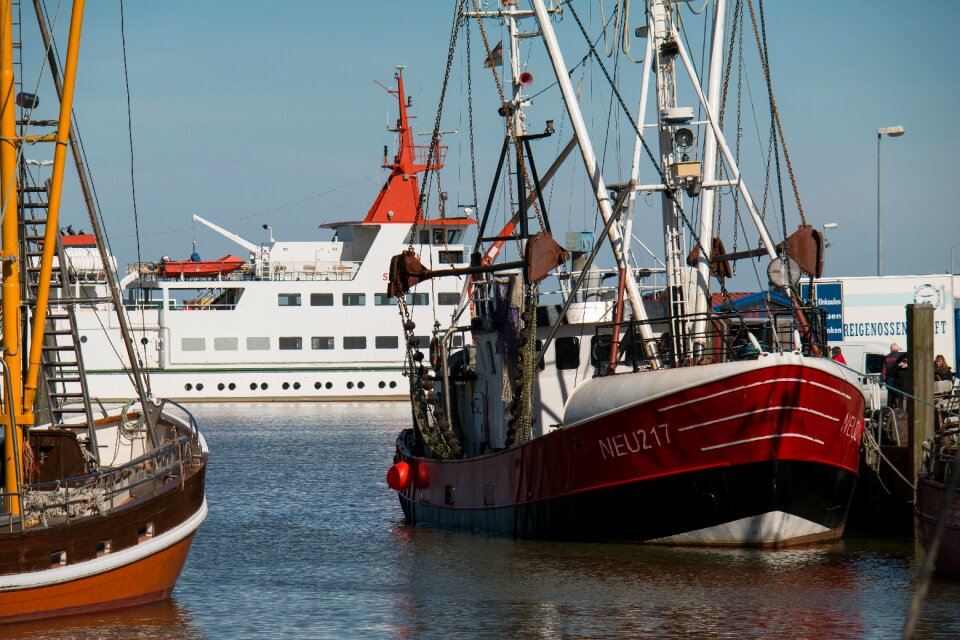 Ferry fishing boats mast