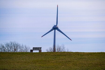Wind energy meadow grass