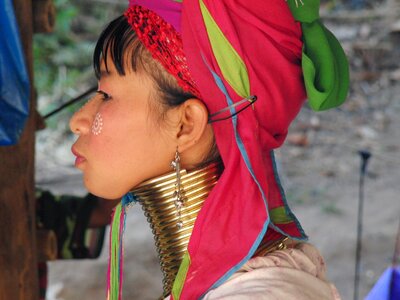 Costume mountain tribe burma photo