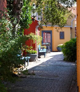 Alley houses summer