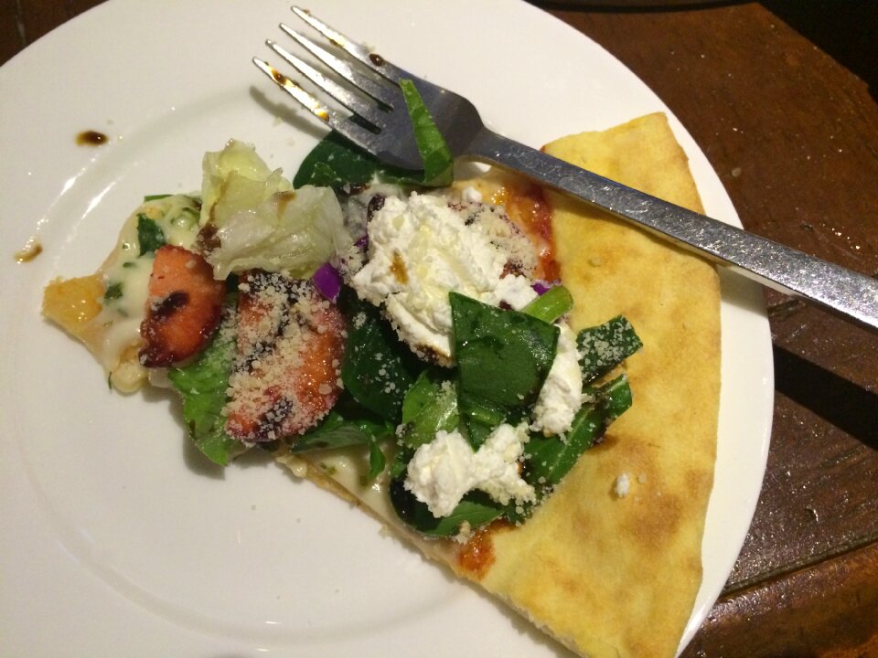 Pizza salad pizza ricotta cheese
