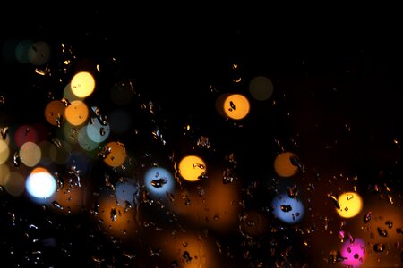 Rain glass dark photo