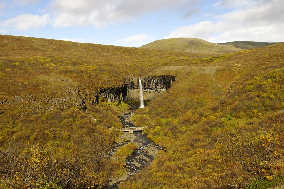 Waterfall svartifoss icelandic