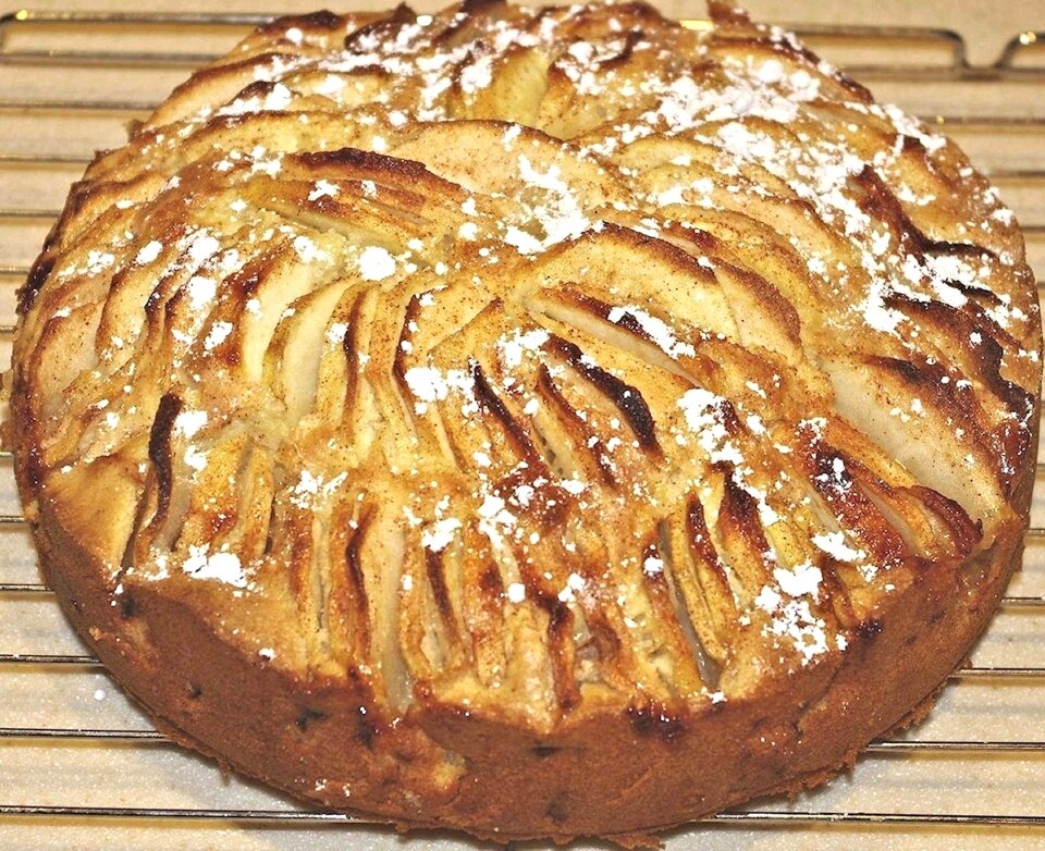 Baked brown apple