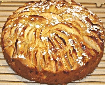 Baked brown apple