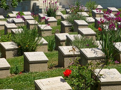 War memorial monuments tombstones photo