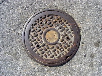 Cast iron sewer photo