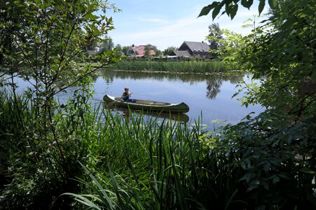 Canoeing river holland photo