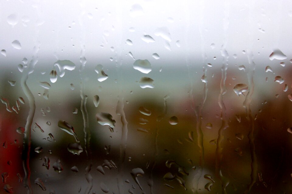 Window rain glass photo