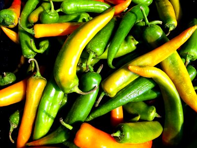 Green yellow pepper food photo