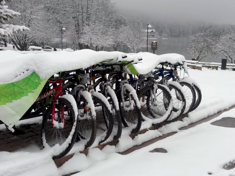 Bicycle snow winter