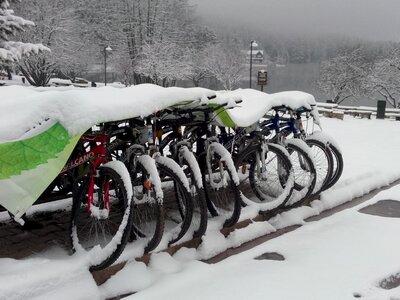 Bicycle snow winter photo