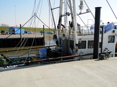 Fishing vessel port north sea photo