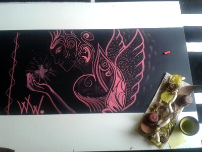 Drawing magic chalk