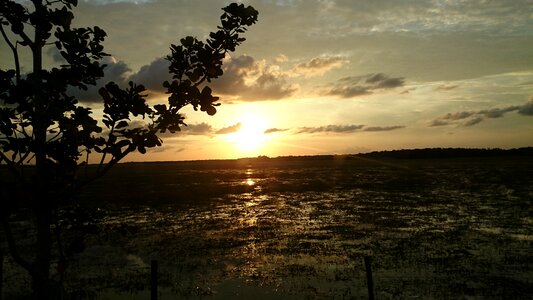 Cloud end of afternoon water photo