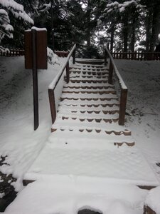 Stairs snow winter