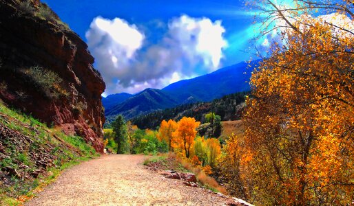 Rocky scenic peak photo