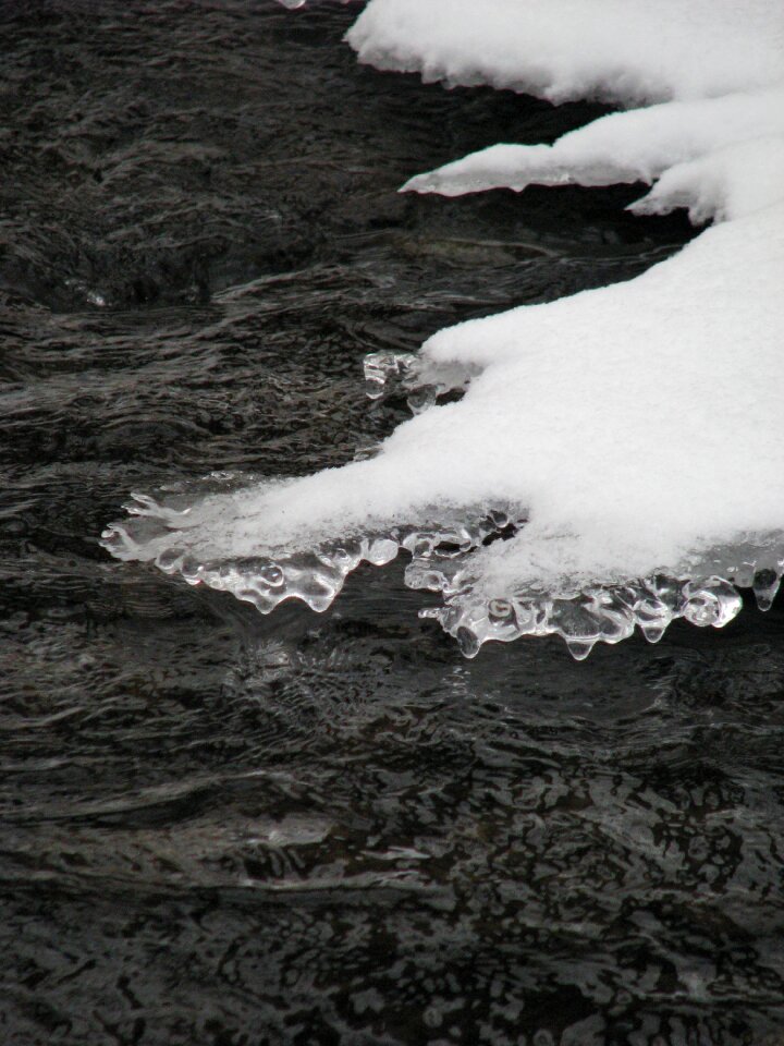 Stream ice water