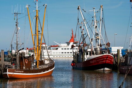 Ferry fishing boats mast