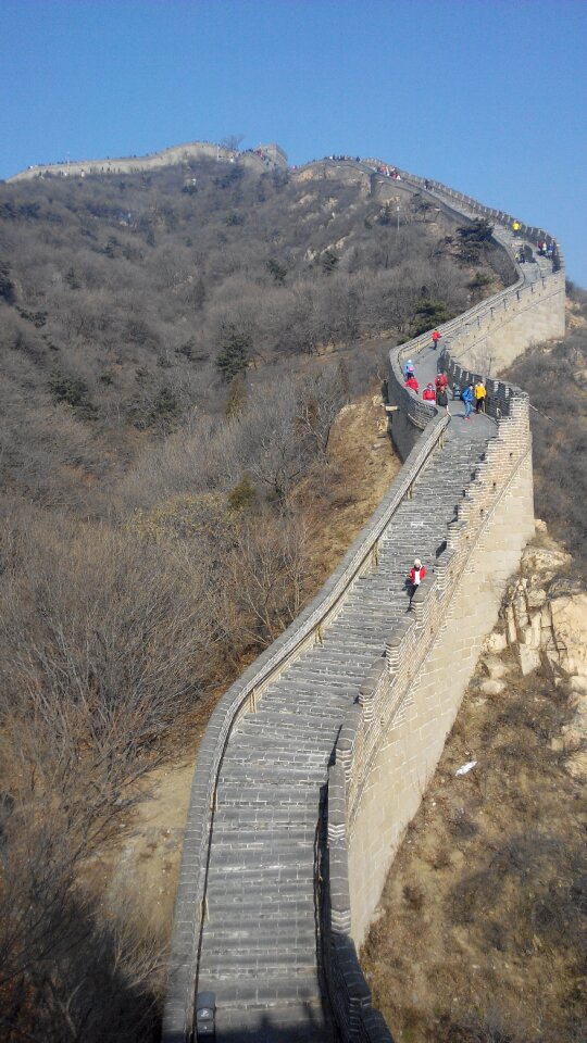 The great wall beijing stairs
