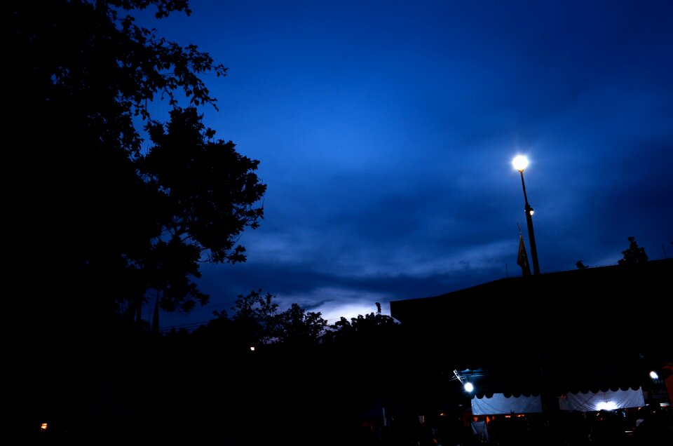 Night the sky dark
