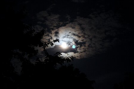 Blue clouds night photo