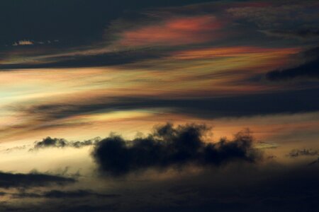 Dusk clouds dawn photo