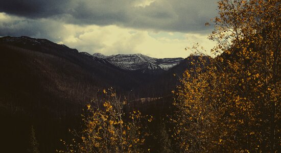 Mountains dark cloudy photo