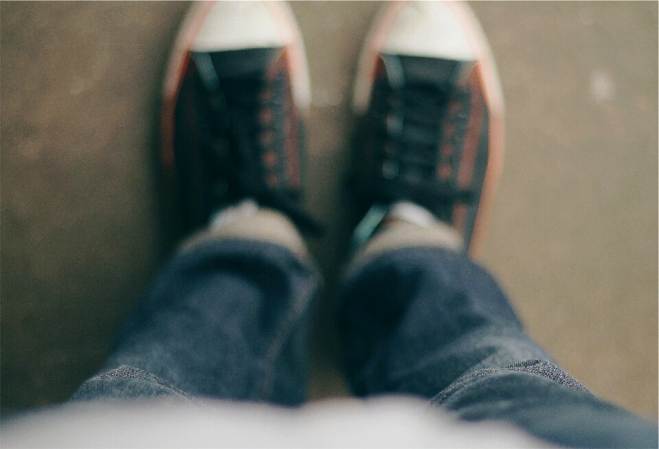 Denim brown shoes