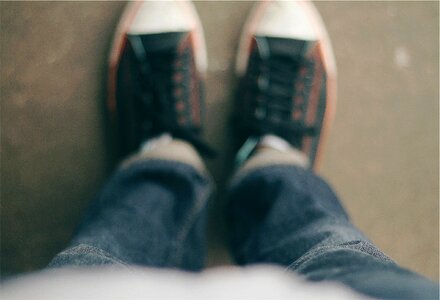 Denim brown shoes