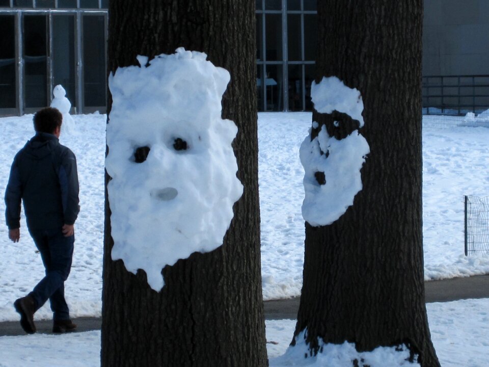Snow face winter fun