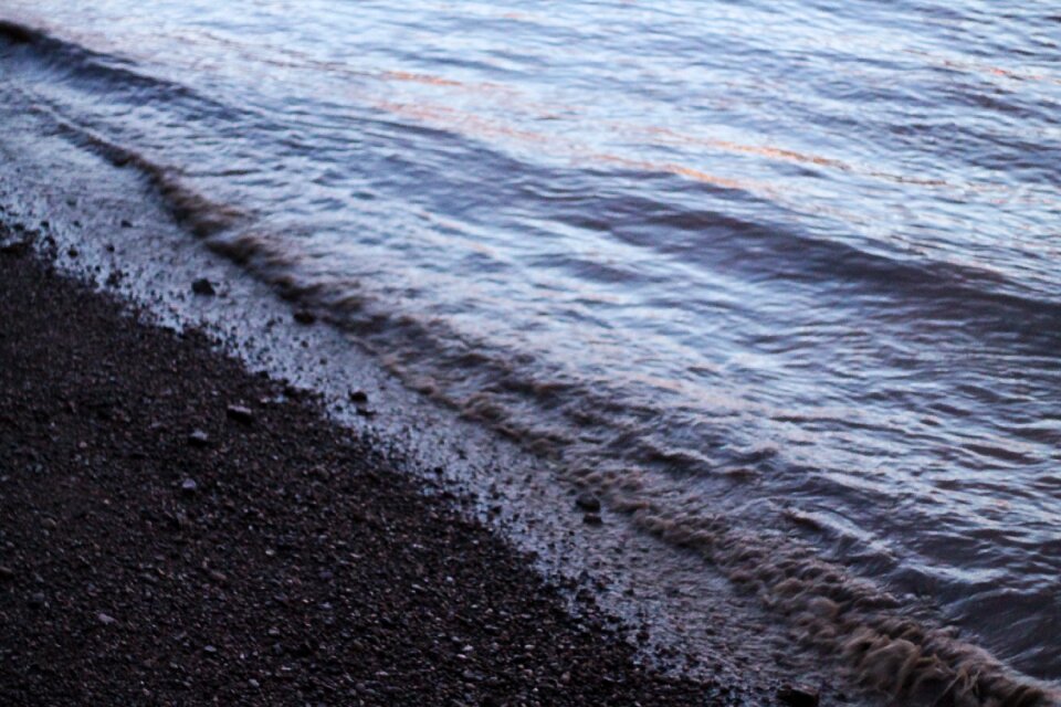 Waves shore