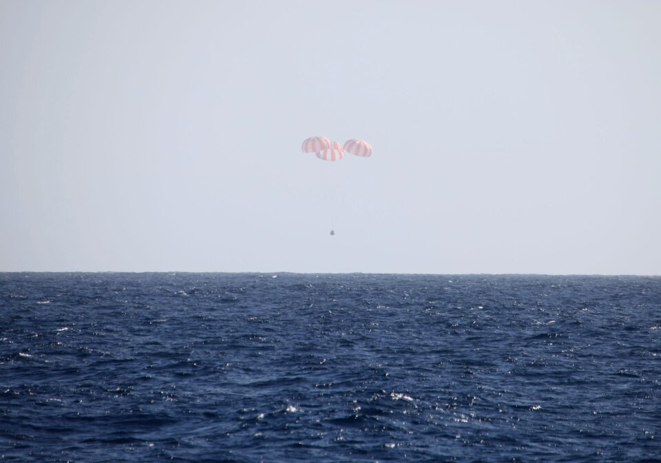 Parachutes ocean sea