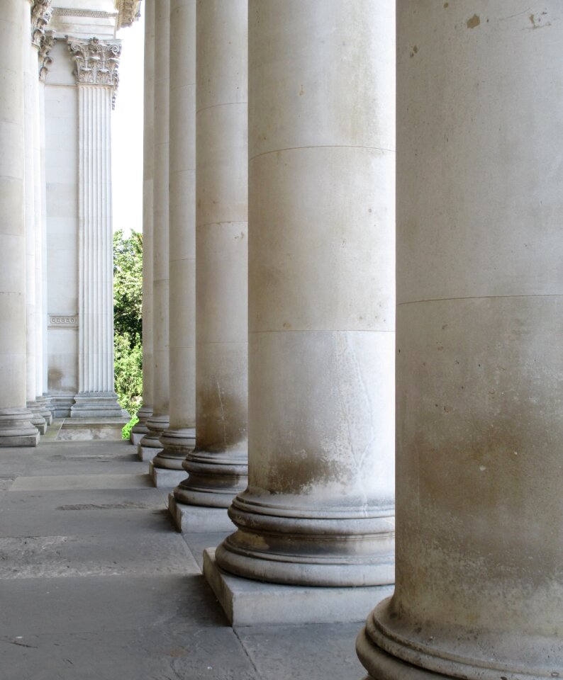 Stone exterior column