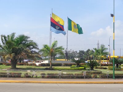 Flags path tourism