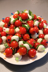 Kebab mozzarella tomato skewers food