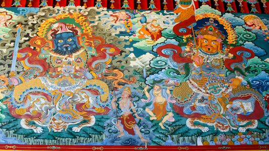 Monastery mural buddhism
