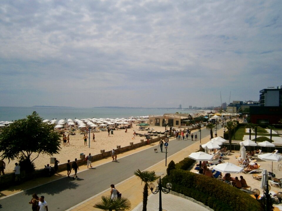 Sand promenade sunny beach