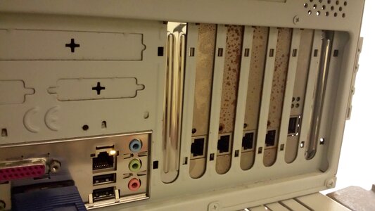 Rusty box computer metal