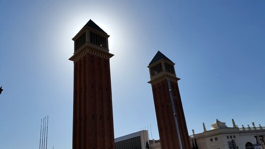 Torres eclipse tower square spain barcelona