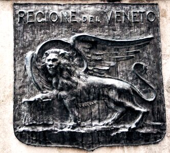 Coat of arms lion pegasus photo