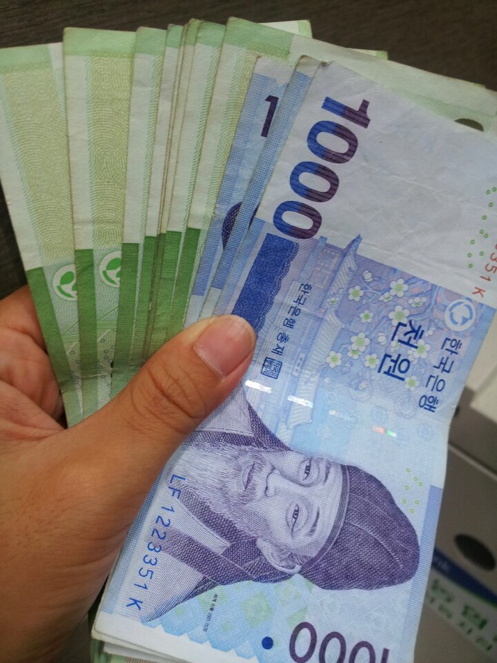 Korea money cash don