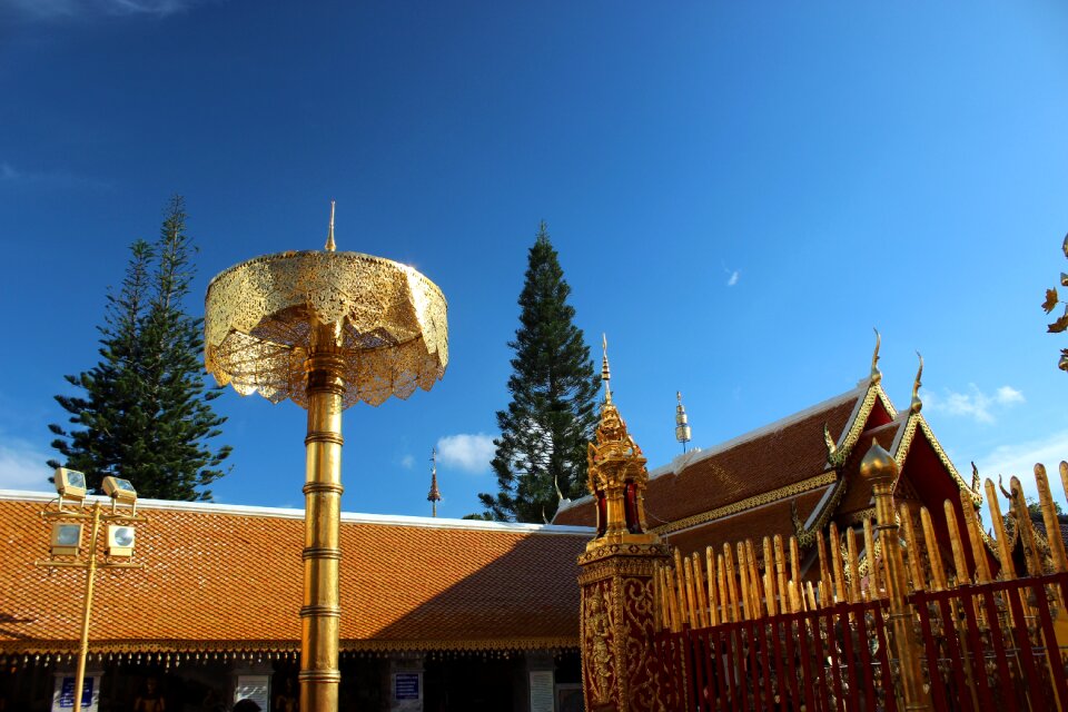 Doi suthep temple blue suthep