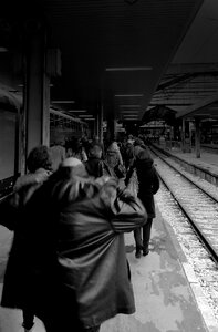 Station railway platform arrival