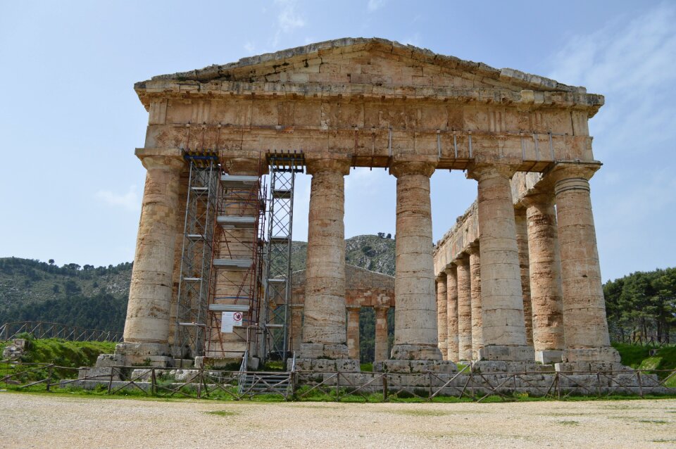 Sicily landscape temple